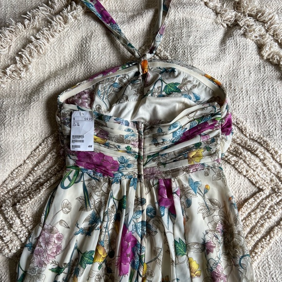 H&M Floral Maxi Dress - sz 6 - Picture 3 of 6
